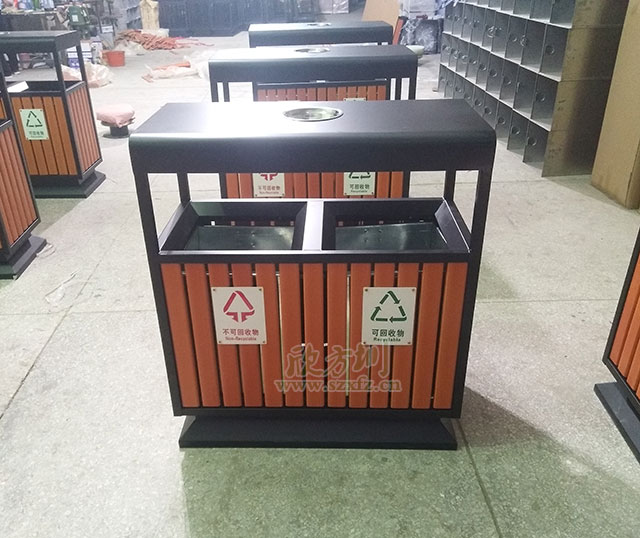 天津更新鋼木垃圾箱、細(xì)微之處盡顯文明